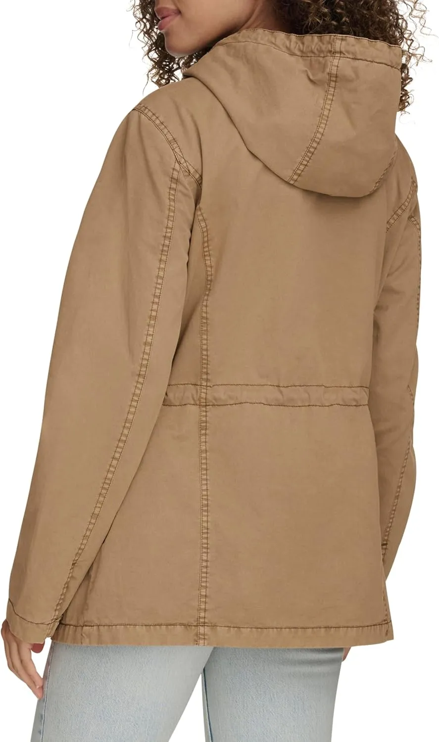 Levi's Women's Plus Four Pocket Hooded Military Jacket