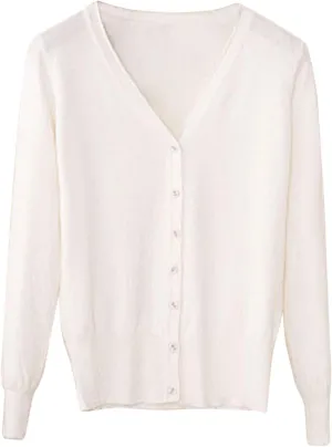 Lightweight Cardigan Sweaters Button Down Cable Knit V Neck Sweaters Comfy Soft Trendy Fall Clothing 2024