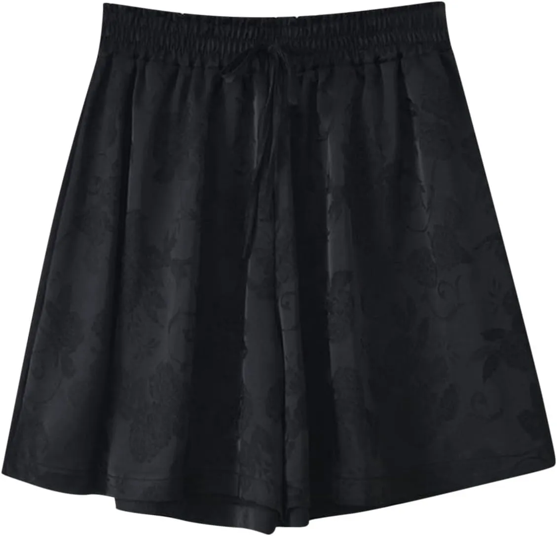 Linen Shorts for Women Elastic High Waisted Summer Running Shorts Lounge Lightweight Beach Vacation Pants