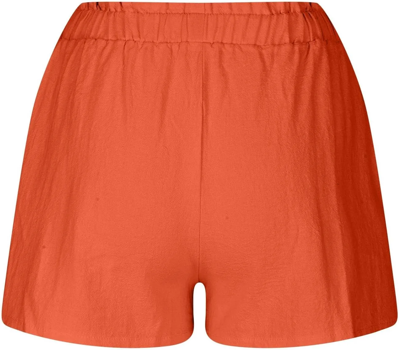 Linen Shorts for Women Summer High Waisted Elastic Running Pants Loose Fit Breathable Beach Vacation Shorts