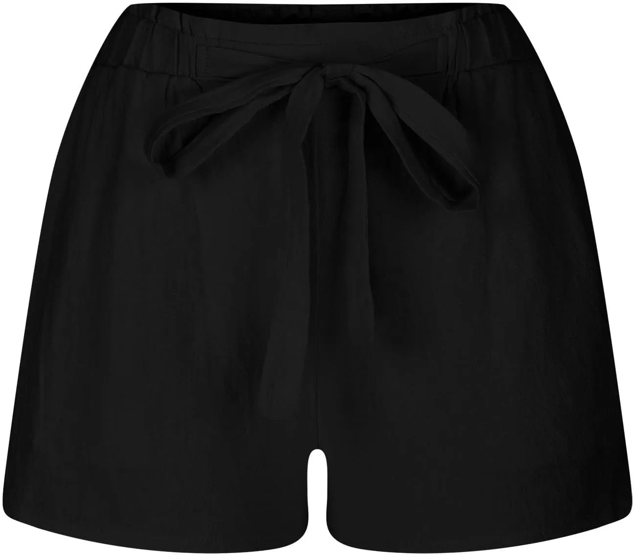 Linen Shorts for Women Summer High Waisted Elastic Running Pants Loose Fit Breathable Beach Vacation Shorts