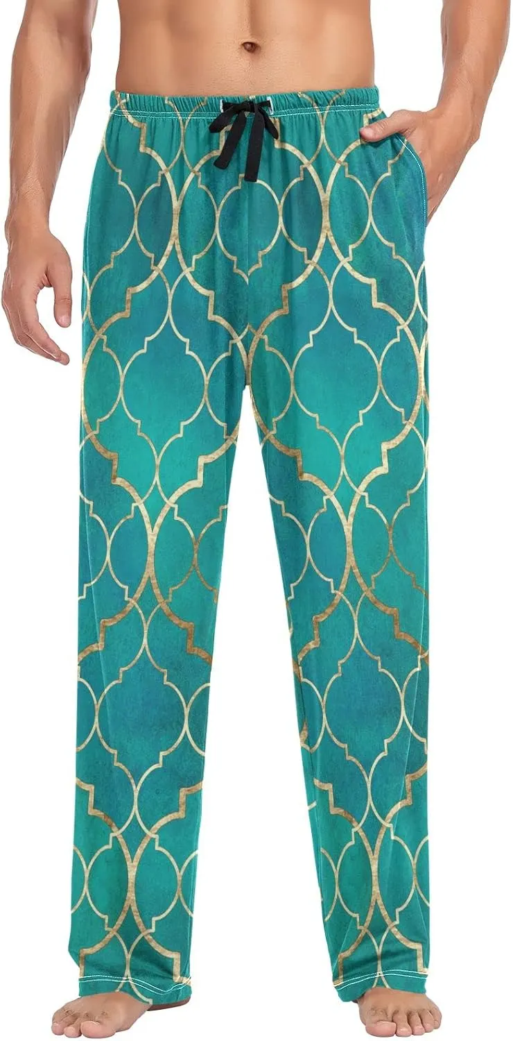 linqin Men's Pajama Pant Comfy Soft Lounge Sleep Pants Space Galaxy Constellation Pajama Bottoms