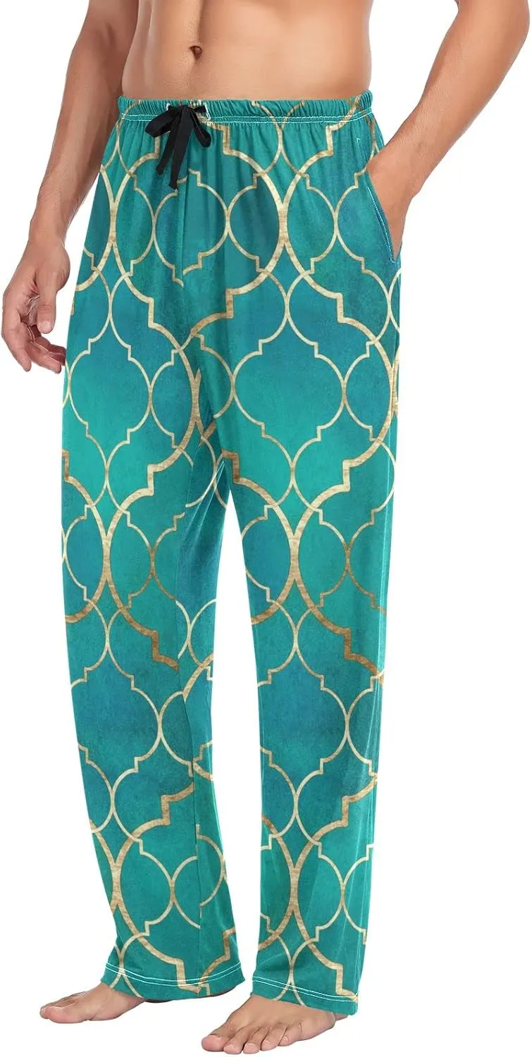 linqin Men's Pajama Pant Comfy Soft Lounge Sleep Pants Space Galaxy Constellation Pajama Bottoms