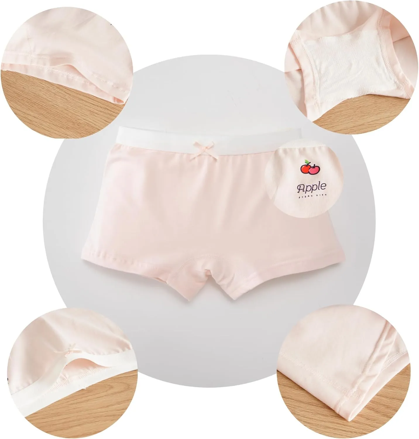 Little Girls Cotton Boy Shorts Toddler Panties Baby Princess Underwear (Pack of 4)