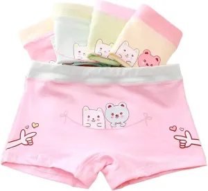 Little Girls Cotton Boy Shorts Toddler Panties Baby Princess Underwear (Pack of 5)