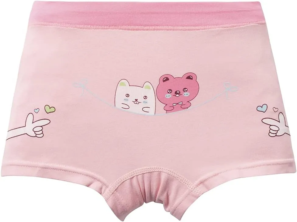 Little Girls Cotton Boy Shorts Toddler Panties Baby Princess Underwear (Pack of 5)
