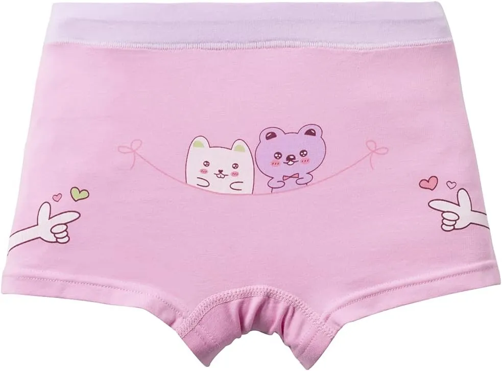 Little Girls Cotton Boy Shorts Toddler Panties Baby Princess Underwear (Pack of 5)