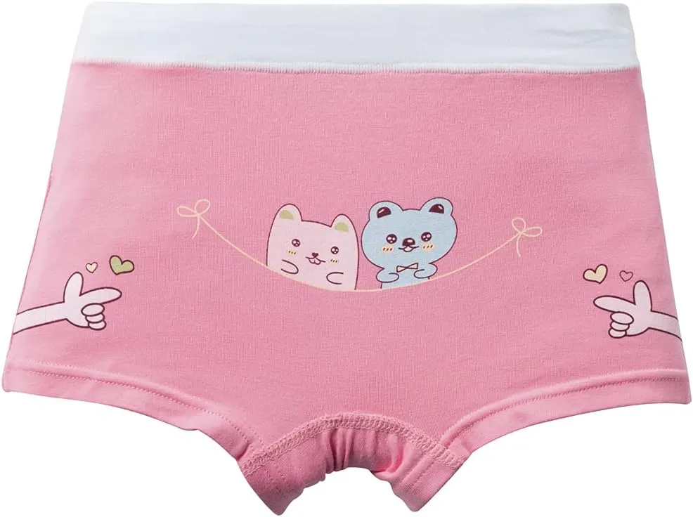 Little Girls Cotton Boy Shorts Toddler Panties Baby Princess Underwear (Pack of 5)