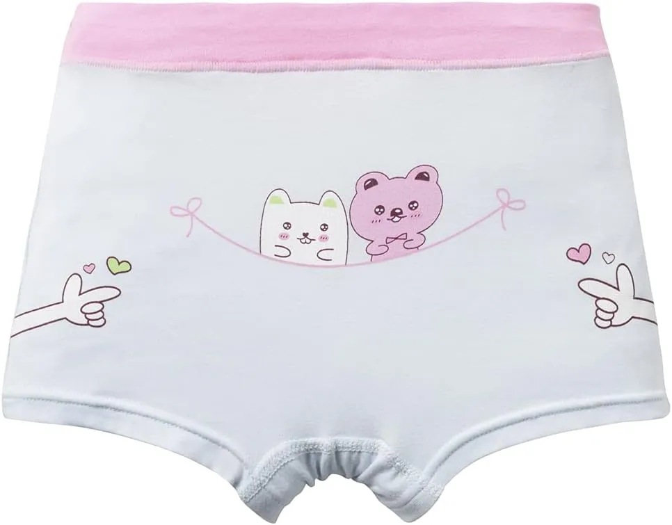 Little Girls Cotton Boy Shorts Toddler Panties Baby Princess Underwear (Pack of 5)