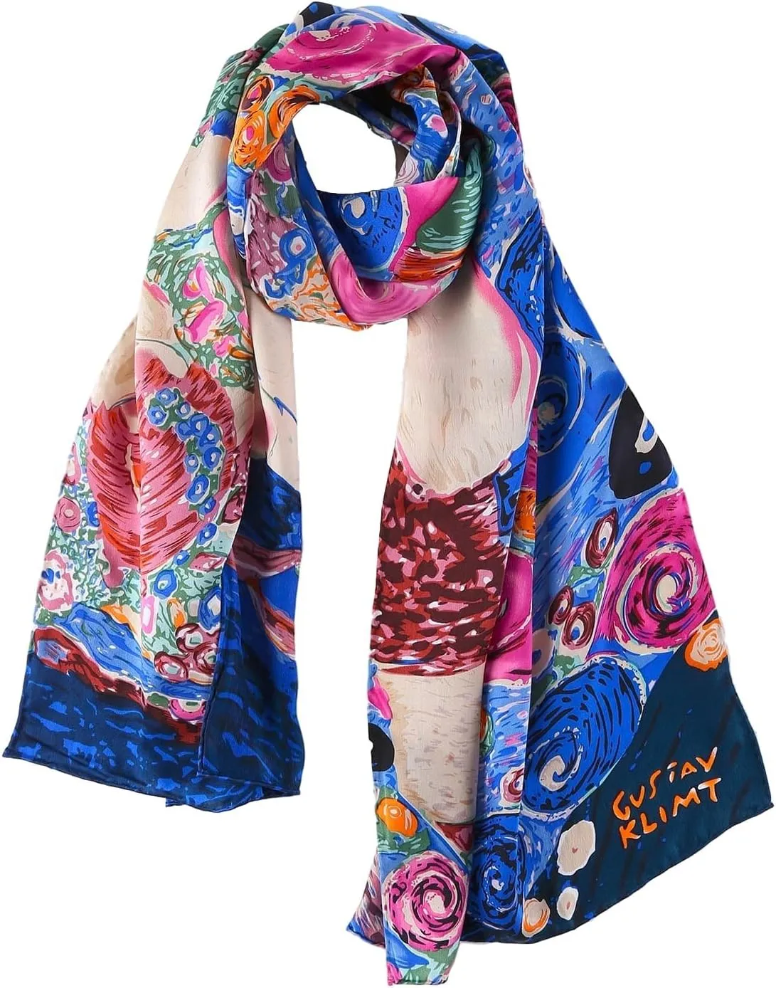 Long Charmeuse Silk Scarf Classic Art Print