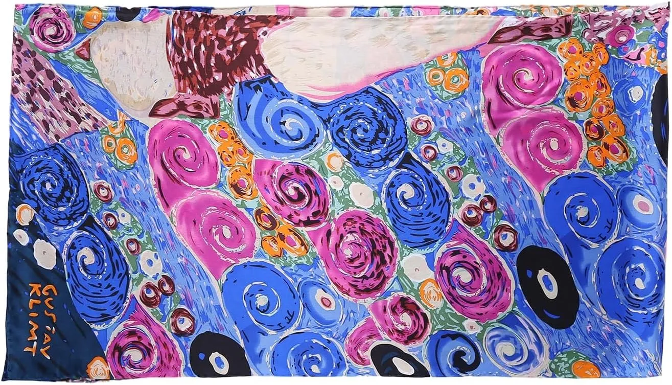 Long Charmeuse Silk Scarf Classic Art Print