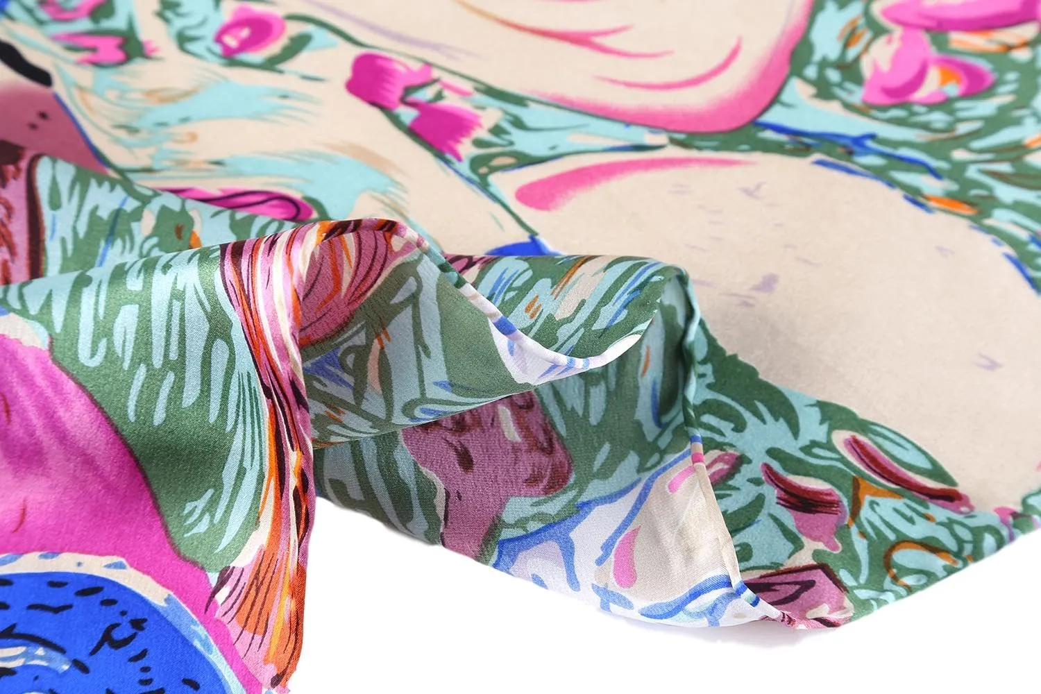 Long Charmeuse Silk Scarf Classic Art Print