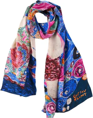 Long Charmeuse Silk Scarf Classic Art Print