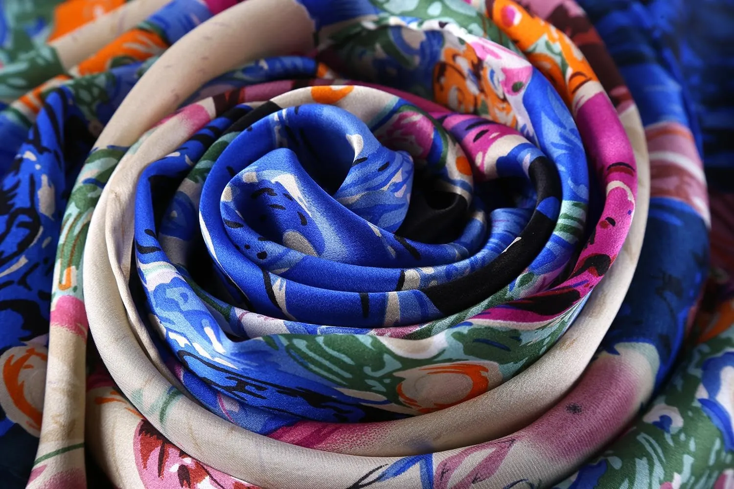 Long Charmeuse Silk Scarf Classic Art Print