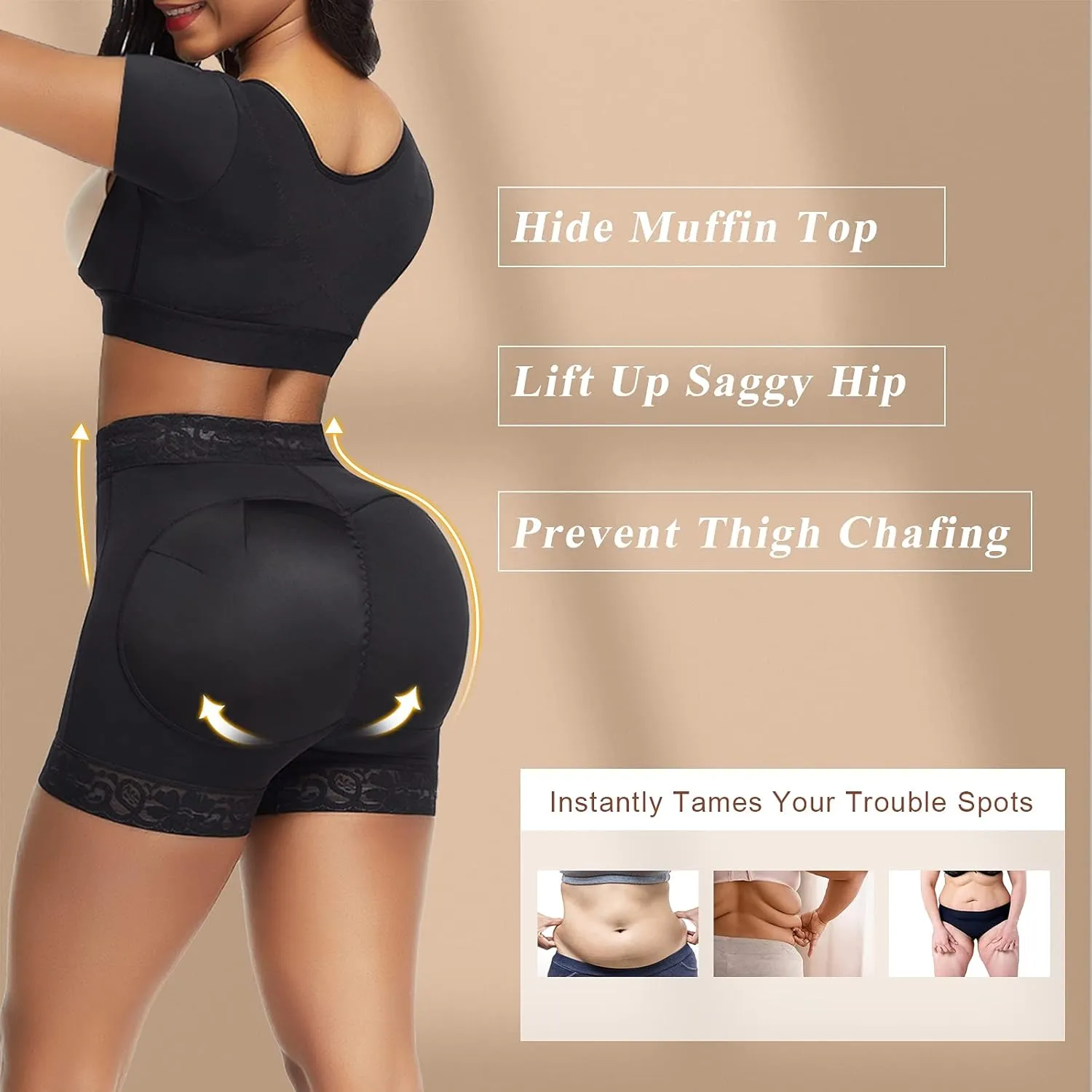 Lover-Beauty Butt Lifter Panties Faja Shorts Hip Enhancer Tummy Control Butt Lifting Shapewear