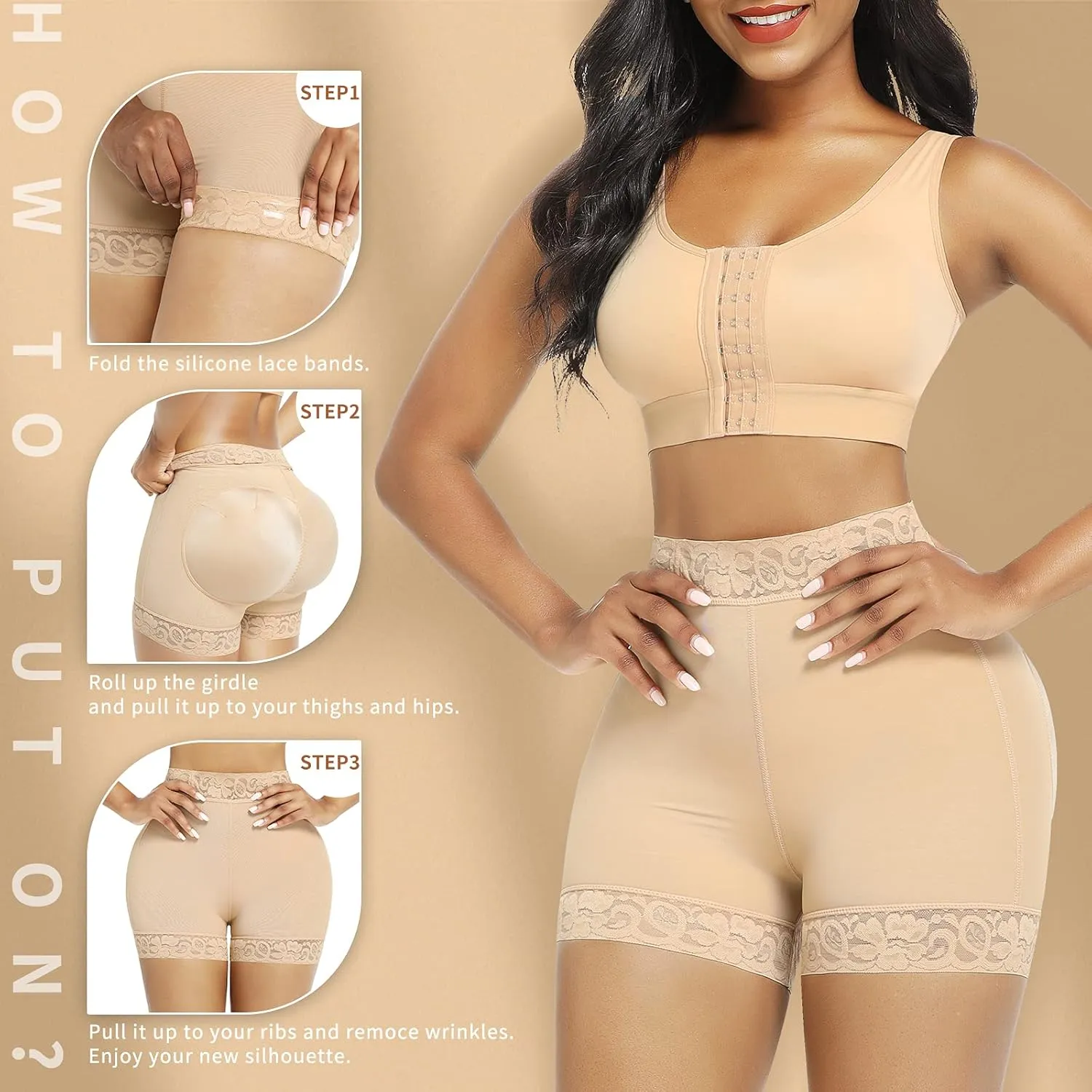 Lover-Beauty Butt Lifter Panties Faja Shorts Hip Enhancer Tummy Control Butt Lifting Shapewear