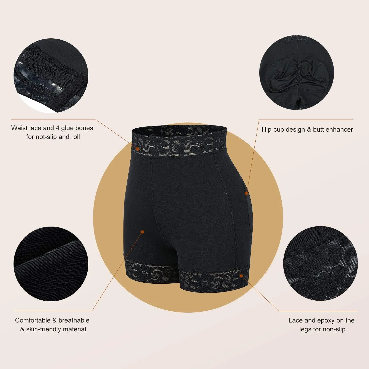Lover-Beauty Butt Lifter Panties Faja Shorts Hip Enhancer Tummy Control Butt Lifting Shapewear