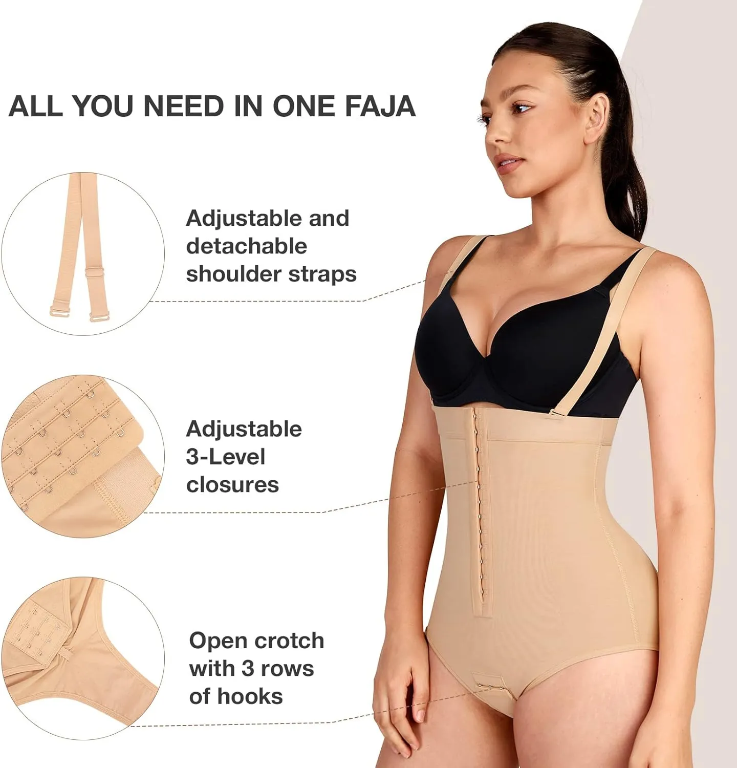 Lover-Beauty Shapewear for Women Tummy Control Fajas Colombianas Womens Backless Body Shaper