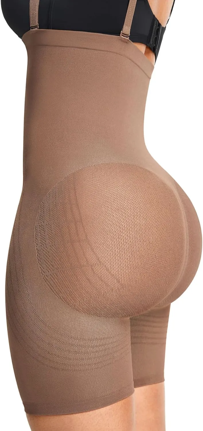Lover-Beauty Women's Butt Lifting Shapewear Tummy Control Removeable Strapless Faja Body Shaper