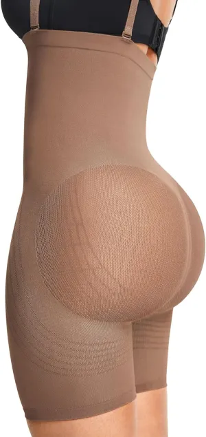 Lover-Beauty Women's Butt Lifting Shapewear Tummy Control Removeable Strapless Faja Body Shaper