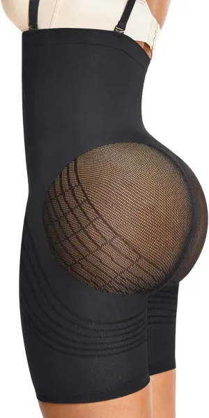 Lover-Beauty Women's Butt Lifting Shapewear Tummy Control Removeable Strapless Faja Body Shaper