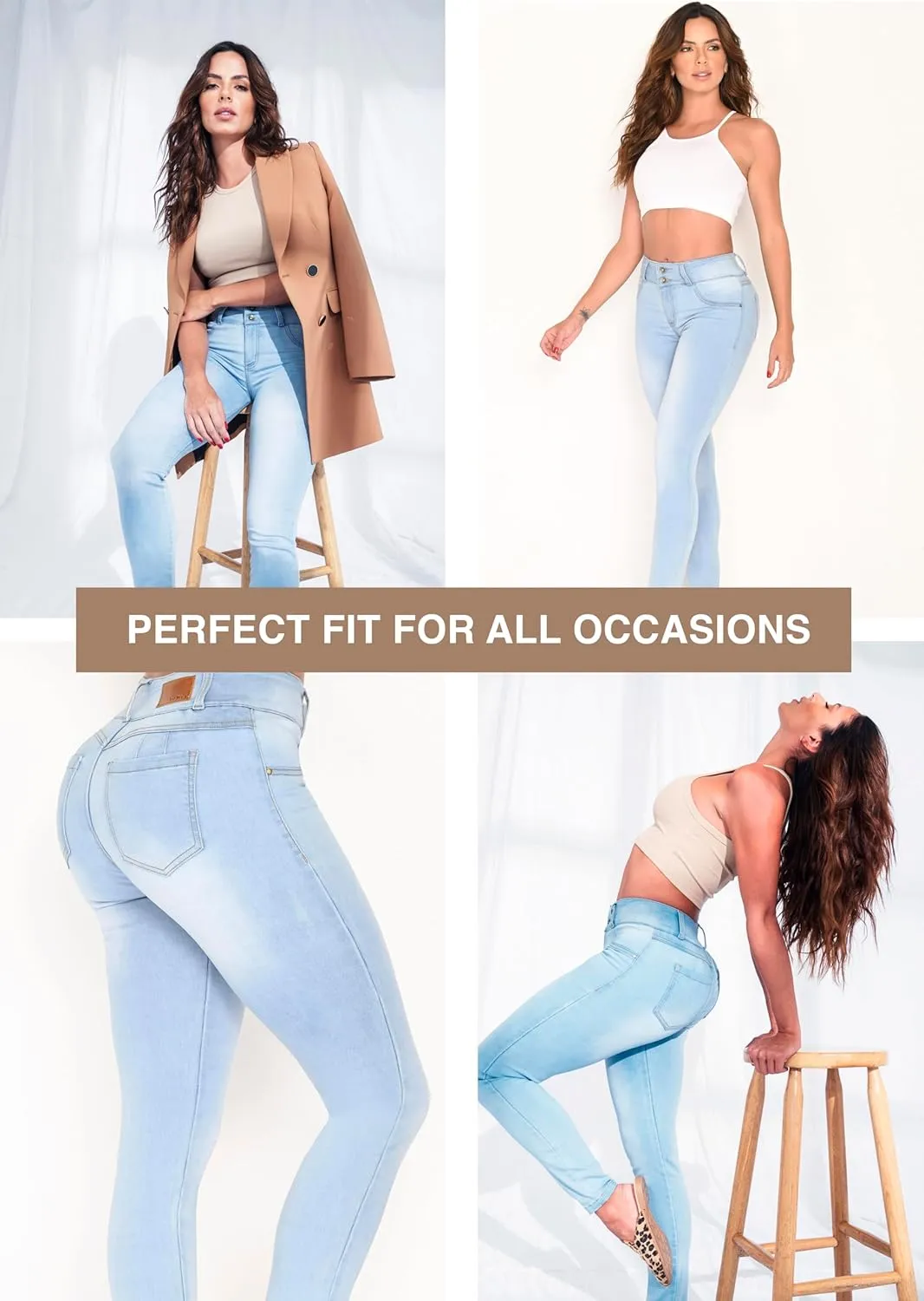 L.O.W.L.A SHAPEWEAR Butt Lifting Jeans | Removable Butt Pads | Pantalones Colombianos Levanta Cola