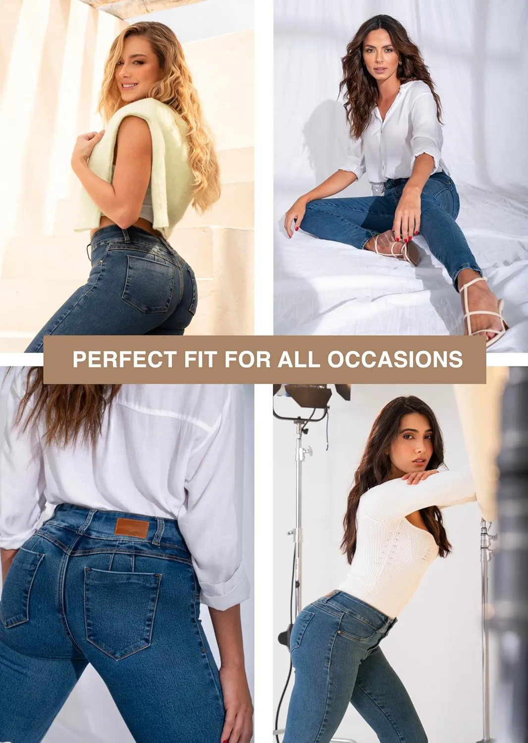 L.O.W.L.A SHAPEWEAR Butt Lifting Jeans | Removable Butt Pads | Pantalones Colombianos Levanta Cola