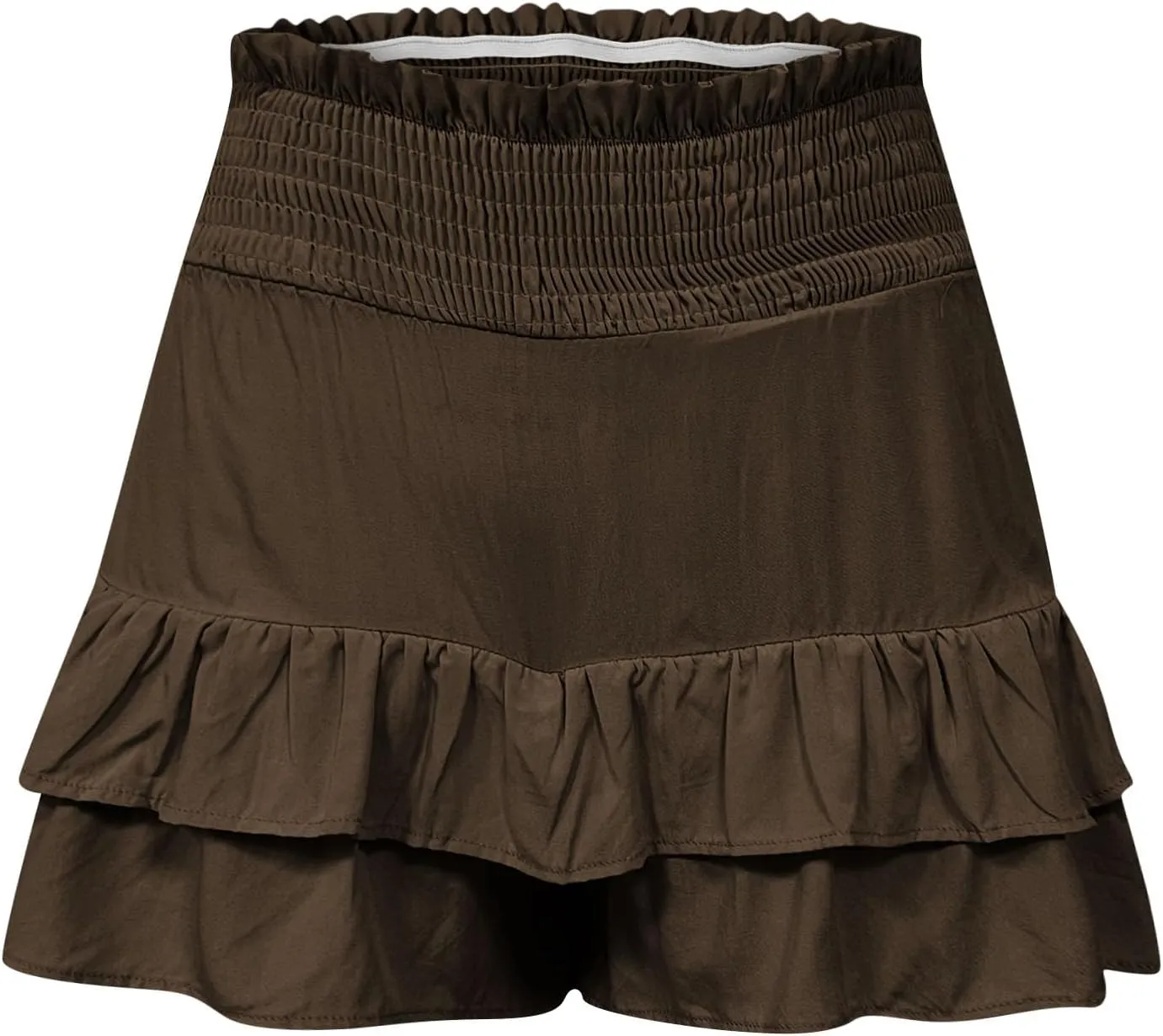 maisdgop Shorts for Women 2024 Summer Pleated Hem Beach Shorts Trendy Ruffle Yoga Shorts Comfy High Waisted Bermuda Shorts