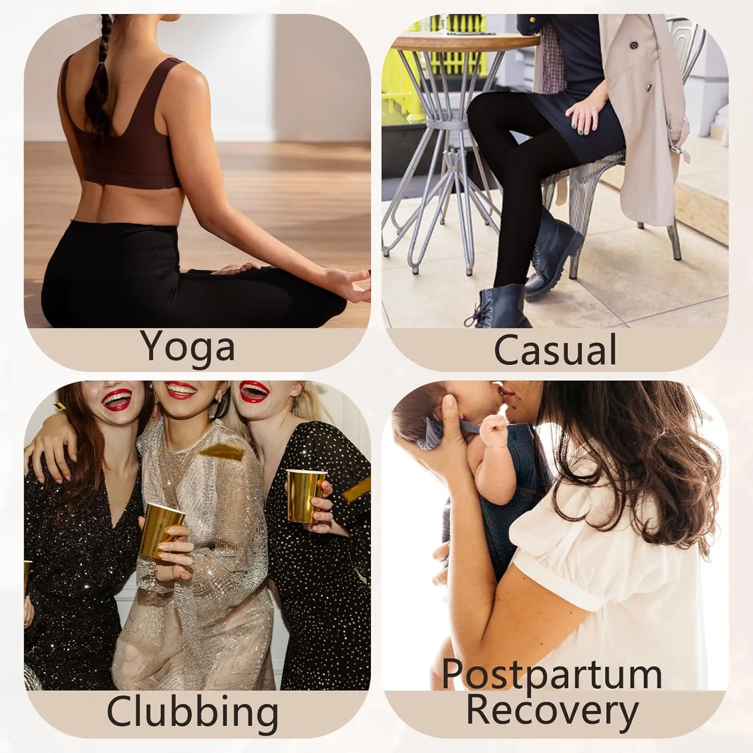  MD Shapewear for Women Tummy Control High Waisted Light Compression Footless Tights Leggings