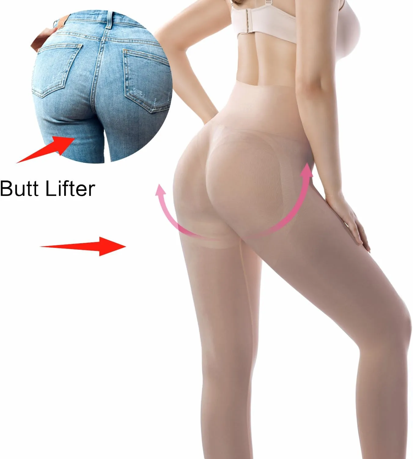  MD Shapewear for Women Tummy Control Seamless High Waisted Light Compression Footless Tights Leggings