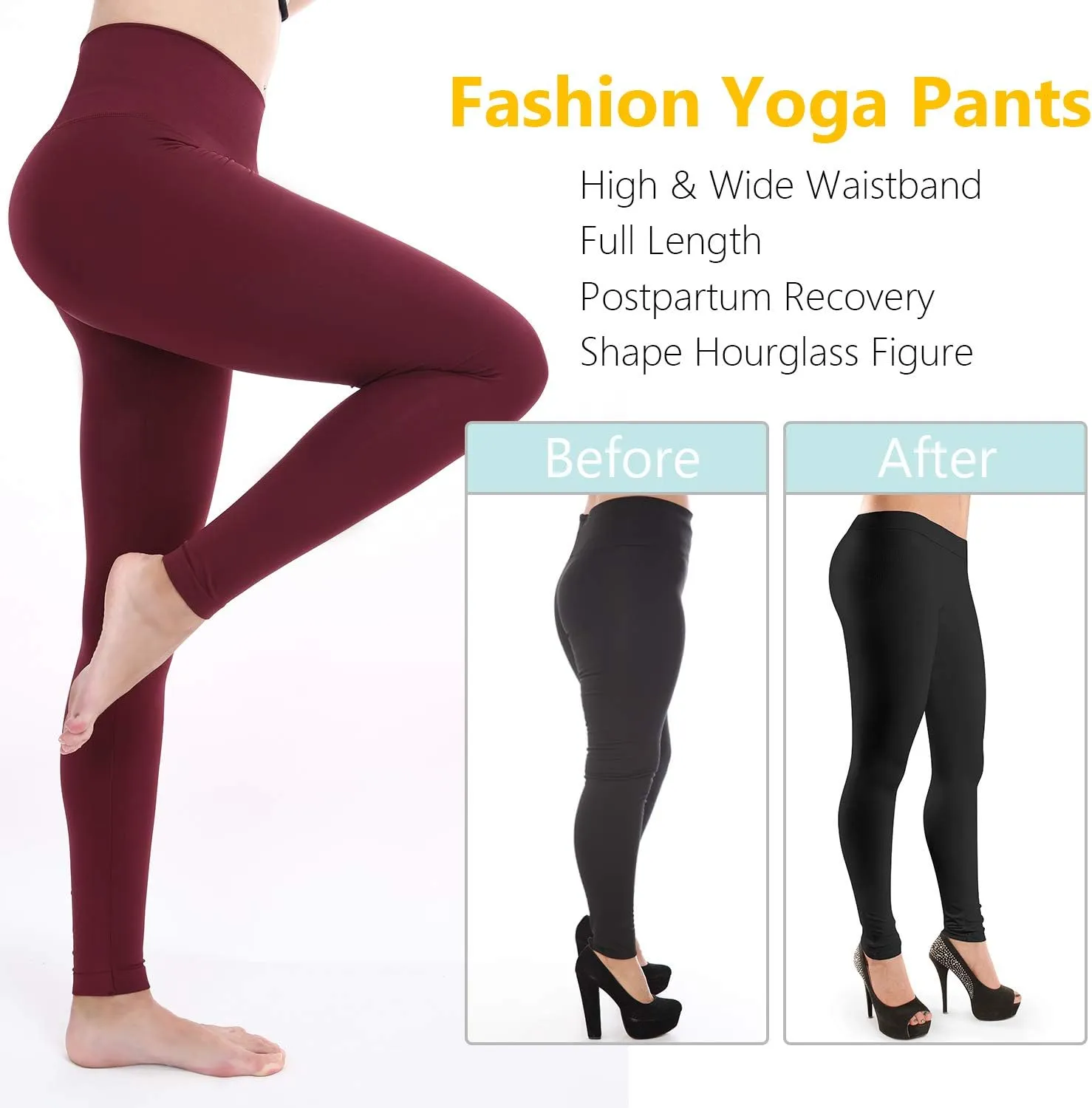  MD Women's High Waist Yoga Panty Target Firm Control Shapewear Compression Slimming Leggings