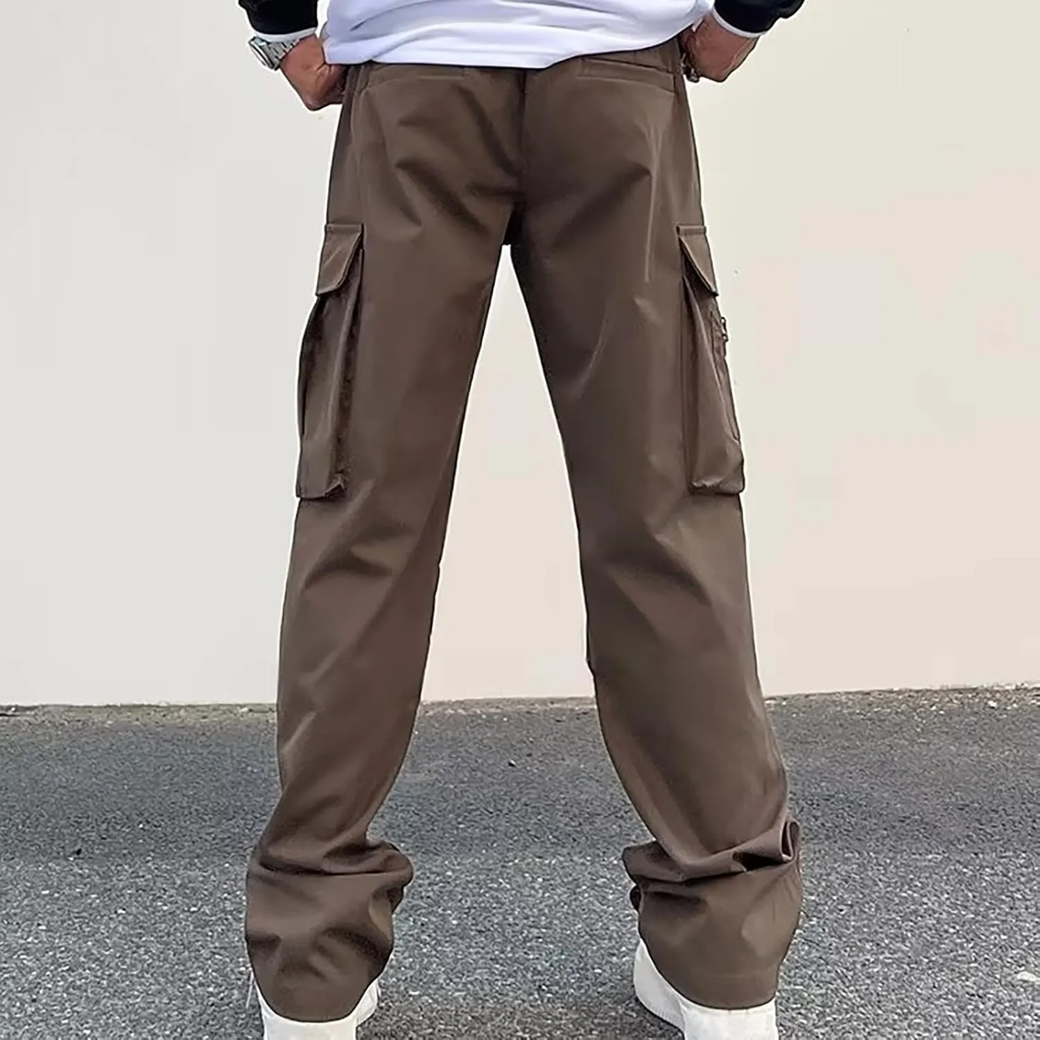 Men Outdoor Cargo Pants Hip Hop Jogger Pants Streetwear Lightweight Tactical Track Pant Classic Fit Multi Pockets