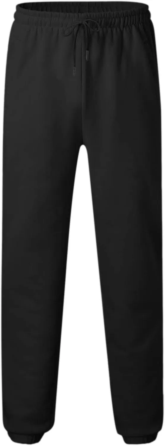 Mens Autumn and Winter High Street Fashion Leisure Loose Sports Running Solid Color Lace Up Pants Sweater Pants