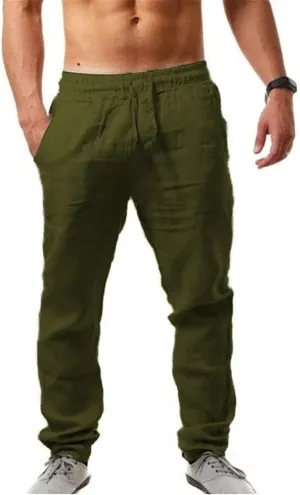 Mens Baggy Sweatpants Comfy Casual Pants Lightweight Vacation Wear Elastic Drawstring Mid Waist Yoga Trousers Slacks