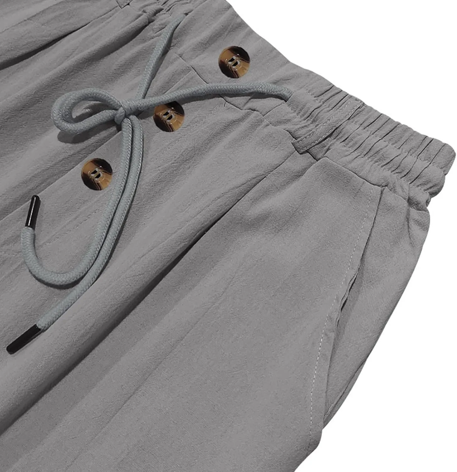 Men's Baggy Wide Leg Pants Summer Elastic Waist Trendy Breathable Leisure Style Summer Comfy Fashion Trousers