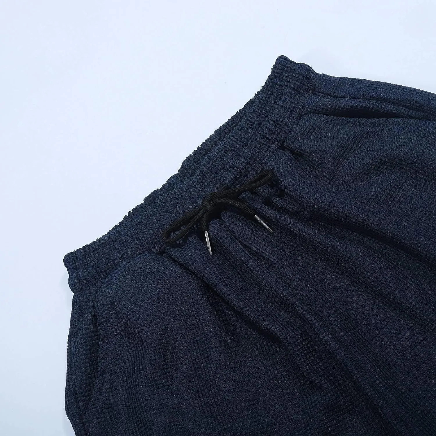 Men's Baggy Wide Leg Pants Summer Elastic Waist Trendy Comfortable Leisure Style Sport Clothes Fresh Trousers