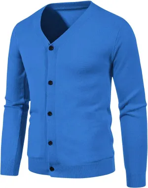Men's Cardigan Sweaters Button Down Knit Sweater Open Front Cardigan V Neck Sweater Plus Size Cardigan Sweater