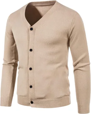 Men's Cardigan Sweaters Button Down Knit Sweater Open Front Cardigan V Neck Sweater Plus Size Cardigan Sweater