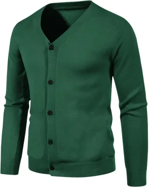 Men's Cardigan Sweaters Button Down Knit Sweater Open Front Cardigan V Neck Sweater Plus Size Cardigan Sweater