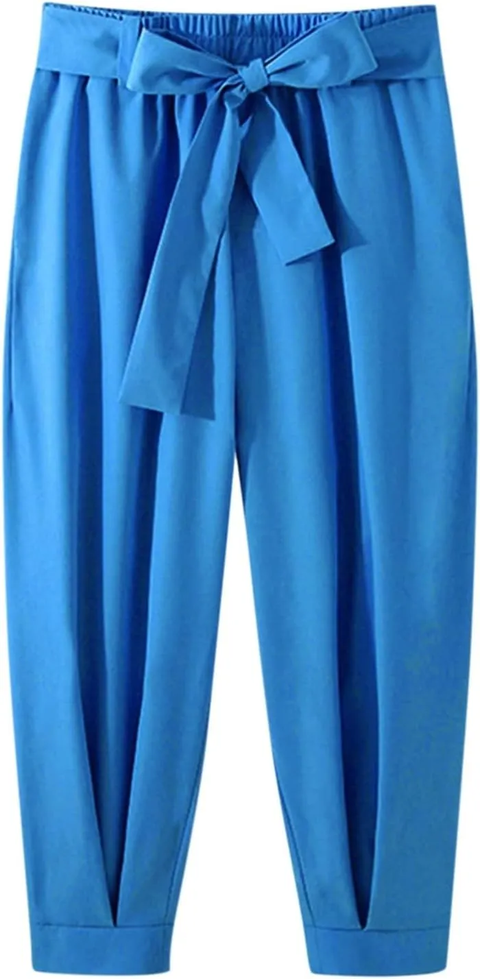 Mens Dress Pants Wide Legs Stretch Elastic Waist Casual Stylish Slim Fit Loose Lightweight Pant Outdoor Solid Trousers