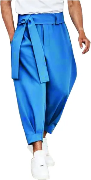 Mens Dress Pants Wide Legs Stretch Elastic Waist Casual Stylish Slim Fit Loose Lightweight Pant Outdoor Solid Trousers
