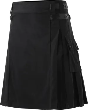 Mens Fashion Casual Scottish Style Plaid Contrast Pocket Pleated Skirt Cute Leisure Comfy Fashion Pleated Skirt
