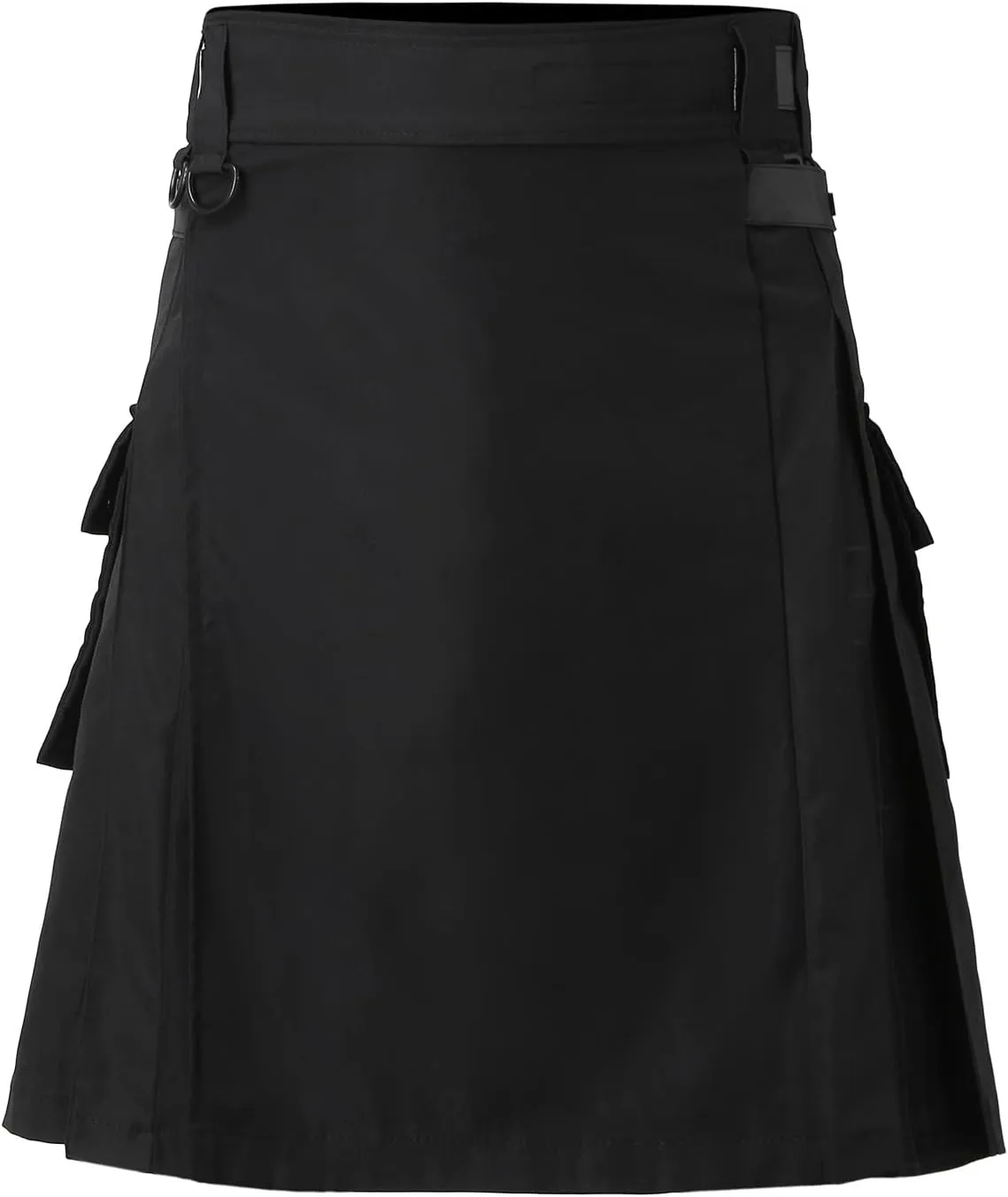 Mens Fashion Casual Scottish Style Plaid Contrast Pocket Pleated Skirt Cute Leisure Comfy Fashion Pleated Skirt