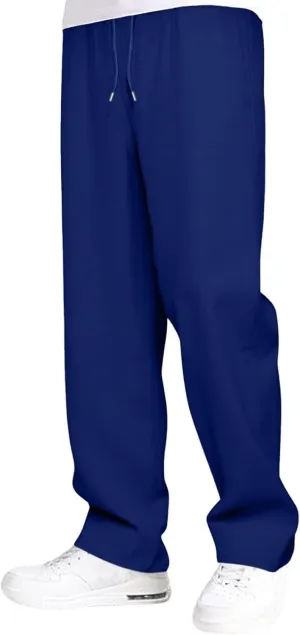 Men's Fit Pants Summer Elastic Waist Drawstring Pockets Trendy Casual Leisure Style Sport Comfy Fashion Trousers