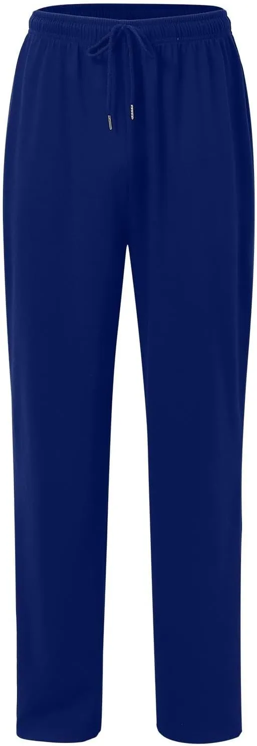 Men's Fit Pants Summer Elastic Waist Drawstring Pockets Trendy Casual Leisure Style Sport Comfy Fashion Trousers