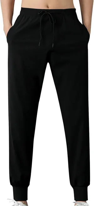 Mens Jogger Pants Golf Running Sweatpants Stylish Ice Silk Workout Pants Oversized Summer Quick Dry Tapered Pants