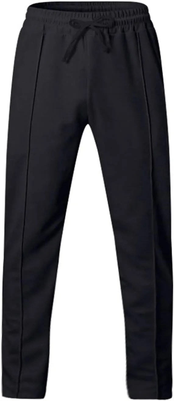 Mens Jogging Pants Mid Waist Relaxed Straight Leg Casual Trousers Vintage Slacks Drawstring Sweatpants Business Pant