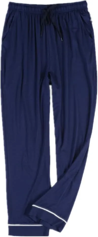 Men's Long Sleep Pants Summer Modal Lightweight Lounge Casual Home Wear Bottoms Pajama Pants With Pocket