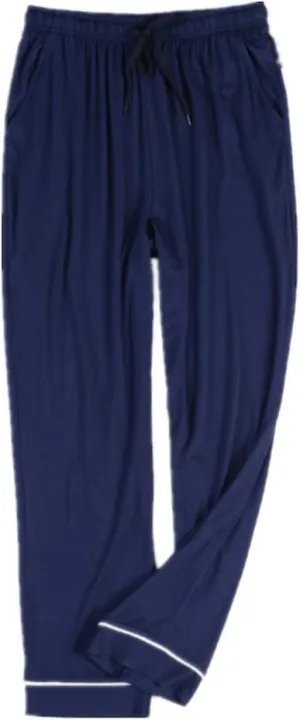 Men's Long Sleep Pants Summer Modal Lightweight Lounge Casual Home Wear Bottoms Pajama Pants With Pocket