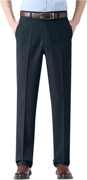 Men's Mens Solid Color Pants Simple Business Straight Suit Pants Comfortable Athletic Sport Clothes Cute Trousers